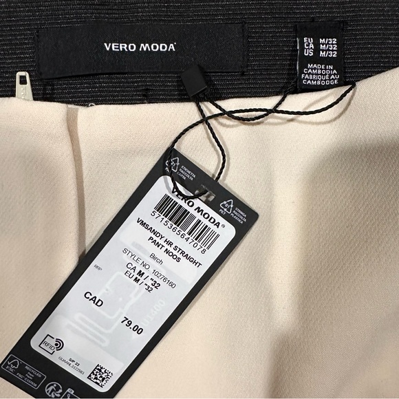 NWT VERO MODA High Rise Straight Leg Pant - Picture 5 of 7